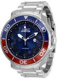 Invicta Men's Pro Diver Quartz Watch with Stainless Steel Strap, Silver, 26 (Mod...