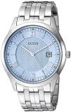 GUESS  Classic Stainless Steel Bracelet Watch with Sky Blue Dial + Date. Color: ...
