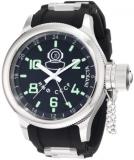 Invicta Men's 7238 Signature GMT Black Dial Black Polyurethane Watch