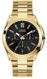Guess Vertex Mens Analog Japanese Quartz Watch with Stainless Steel Gold Plated Bracelet W1176G3