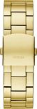 Guess Vertex Mens Analog Japanese Quartz Watch with Stainless Steel Gold Plated Bracelet W1176G3