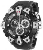 Invicta Men's Reserve Stainless Steel Quartz Watch with Silicone Strap, Black, 2...