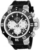 Invicta Men's Subaqua Stainless Steel Quartz Watch with Silicone Strap, Black, 2...