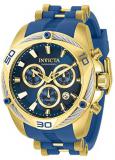 Invicta Men's Bolt Quartz Watch with Stainless Steel and Silicone Strap, Blue, 50 (Model: 31317)