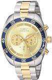 Invicta Men's Pro Diver Quartz Watch with Stainless Steel Strap, Two Tone, 24 (Model: 30057)