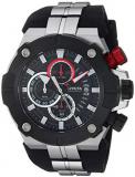 Invicta Men's Sea Hunter Stainless Steel Quartz Watch with Silicone Strap, Black...