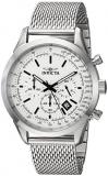 Invicta Men's Speedway Quartz Watch with Stainless-Steel Strap, Silver, 22 (Model: 25222)