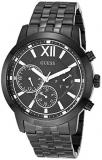 GUESS Men's Analog Quartz Watch with Stainless Steel Strap, Black, 22 (Model: GW...