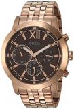 GUESS Men's Analog Quartz Watch with Stainless Steel Strap, Rose Gold, 20 (Model...