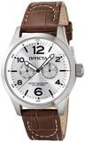 Invicta Men's 0765 II Collection Silver Dial Brown Leather Watch