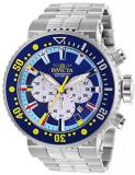 Invicta Men's Pro Diver Quartz Watch with Stainless Steel Strap, Silver, 29.8 (Model: 27660)