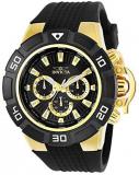 Invicta Men's I-Force Stainless Steel Quartz Watch with Silicone Strap, Black, 2...