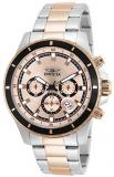 Invicta Men's 12457 Pro Diver Chronograph Rose Tone Textured Dial Stainless Stee...