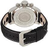Invicta Men's S1 Rally Stainless Steel Quartz Watch with Leather-Calfskin Strap, Black, 22 (Model: 23599)