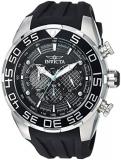 Invicta Men's Speedway Stainless Steel Quartz Watch with Silicone Strap, Black, ...