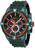 Invicta Men's Bolt Stainless Steel Quartz Watch with Silicone Strap, Green, 28 (Model: 29082)