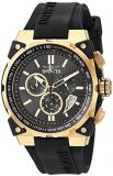 Invicta Men's S1 Rally Stainless Steel Quartz Watch with Silicone Strap, Black, 22 (Model: 27329)