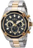Invicta Men's Aviator Quartz Watch with Stainless-Steel Strap, Two Tone, 24 (Model: 22806)