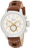 Invicta Men's 16010 S1 &quot;Rally&quot; Stainless Steel Watch with Brown Leather Band