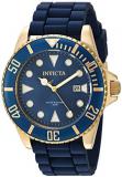 Invicta Men's Pro Diver Stainless Steel Quartz Watch with Silicone Strap, Blue, 21 (Model: 90304)