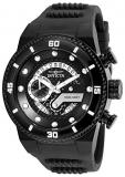 Invicta Men's S1 Rally Stainless Steel Quartz Watch with Silicone Strap, Black, ...