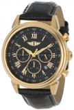 Invicta Men's 90242-003 Invicta I 18k Gold-Plated Stainless Steel Watch with Black Leather Band