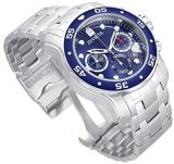 Invicta Men's Pro Diver Quartz Chronograph Watch with Stainless Steel Strap, Silver, 26 Model 0073)