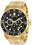 Invicta Men's 0072 Pro Diver Collection Chronograph 18k Gold-Plated Watch, Gold/...
