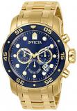 Invicta Men's 0073 Pro Diver Collection Chronograph 18k Gold-Plated Watch with L...