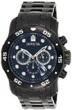 Invicta Men's 0076 Pro Diver Collection Chronograph Black Ion-Plated Stainless S...