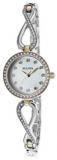 Bulova 98X109 Women's Crystal Silver-Tone Stainless Steel and Mother of Pearl Di...