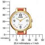 CITIZEN Womens Analogue-Digital Solar Powered Watch with Leather Strap EE4012-10A