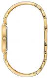 Bulova Womens Diamond Accent Gold-Tone Stainless Steel Half-Bangle Mother-of-Pearl Dial Quartz Watch