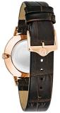 Bulova Women's Diamonds Stainless Steel Quartz Watch with Leather-Crocodile Strap, Brown, 16 (Model: 97P122)