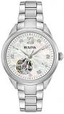 Bulova Women's Automatic-self-Wind Watch with Stainless-Steel Strap, Silver, 7 (Model: 96P181)