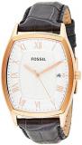 FS4739 Fossil Ansel Leather Mens Watch - Silver Dial