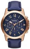 Fossil Mens Chronograph Quartz Watch with Leather Strap FS4835IE