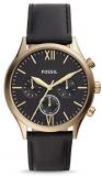 Fossil Fenmore Midsize Multifunction Black Leather Watch BQ2410