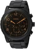 Fossil Mens CH3070 Oakman Chronograph Black Stainless Steel Watch