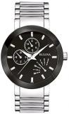 Men's Bulova Futuro Black Dial Stainless Steel Watch 96C105