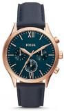 Fossil Fenmore Midsize Multifunction Navy Leather Watch BQ2412
