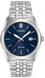 Citizen Corso Men's Quartz Watch with Blue Dial Analogue Display and Silver Stainless Steel Bracelet BM7330-59L