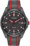 Citizen Men's Drive Stainless Steel Quartz Silicone Strap, Gray, 23 Casual Watch (Model: AW1607-03H)
