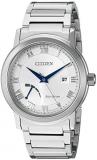 Citizen Men's 'Eco-Drive Dress' Quartz Stainless Steel Casual Watch, Color:Silver-Toned (Model: AW7020-51A)