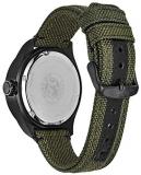 Citizen Men's 'Military' Quartz Stainless Steel and Nylon Casual Watch, Color:Green (Model: BU2055-16E)