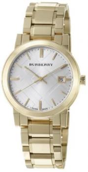 Burberry Men's BU9003 Large Check Goldtone Stainless Steel Bracelet Watch