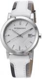 Burberry BU9019 Large Check Leather Strip On Fabric Watch