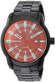 Diesel Men's Armbar Analog-Quartz Watch with Stainless-Steel-Plated Strap, Black...