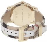Burberry Women's BU9110 Large Check Leather Strip On Fabric Watch