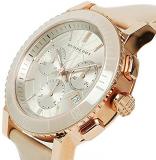 Burberry The City Swiss Luxury Ceramic Women 38mm Round Rose Gold Chronograph Watch Nude Leather Band Nude Sunray Date Dial BU9704